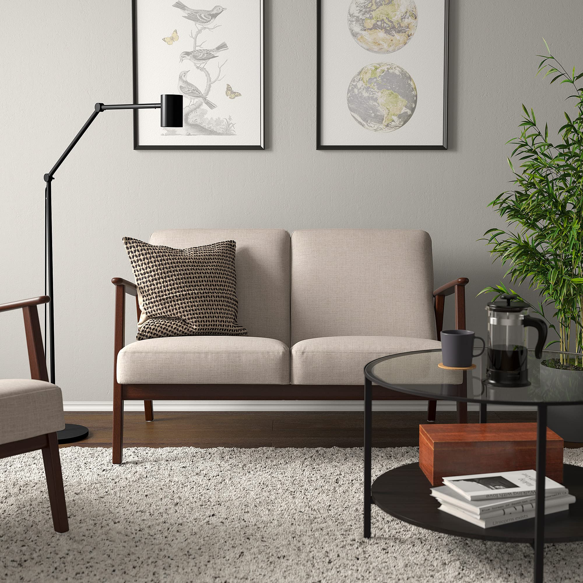 Amazon｜IKEA EKENÄSET 2人掛けソファ キランダライトベージュ｜ソファ