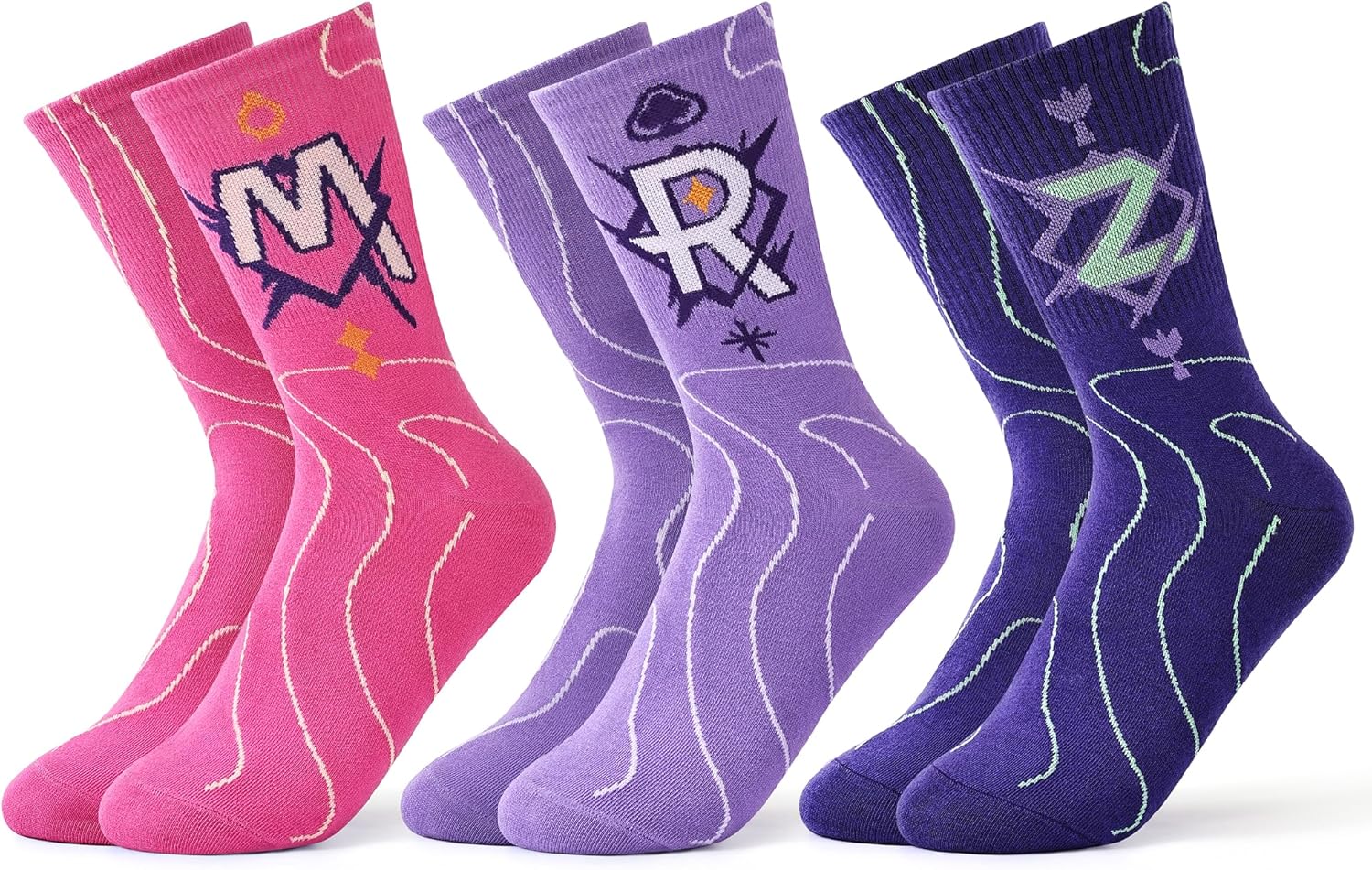 Calcetines de Algodón Temática K-pop para Mujer