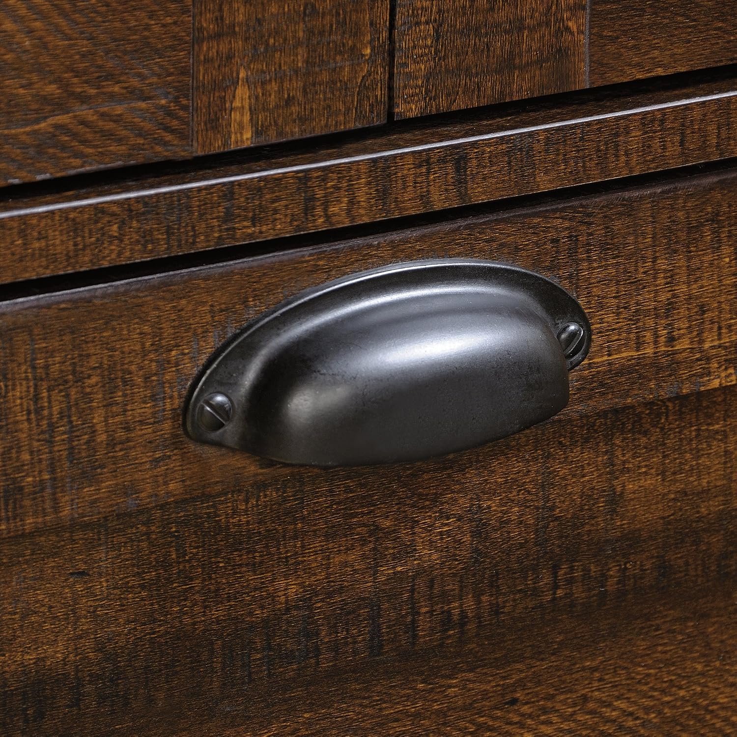 Sauder Storage Cabinet, Rustic Walnut finish