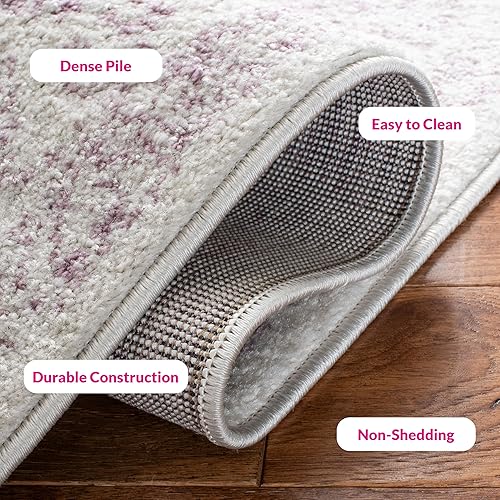 Miniatura 570 de Safavieh colección Adirondack - Alfombra de área, 6 x 9 pies, gris y azul, diseño oriental desgastado, no desprende pelusa, fácil cuidado, ideal