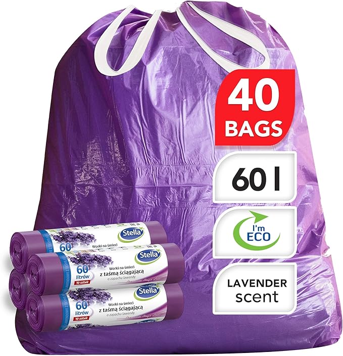 Stella Garbage Bags Scented Bin Liners 40 pcs EcoFriendly