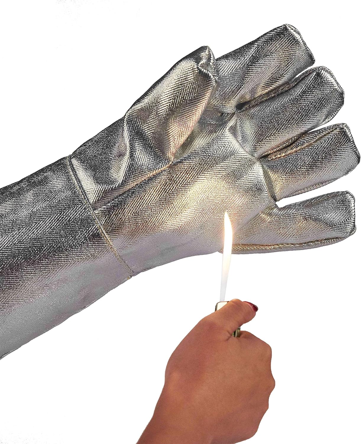 Buу 1 gеt 1 Holulo High Temperature Kevlar Aluminized Glove Heat Resistant Glove Welding Gloves Safety Work Glove (XL-55CM) 🛒 Flаѕh Sаlе Holulo High Temperature Kevlar Aluminized Glove Heat Resistant Glove Welding Gloves Safety Work Glove (XL-55CM)