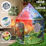W&O Dino Discovery Play Tent with Roar Button for Indoor/Outdoor Play | Dinosaur Tent for Kids with Roar Button, Dino Adventure Theme & Imaginative Play. Great Gift for Boys & Girls, Ages 3-7