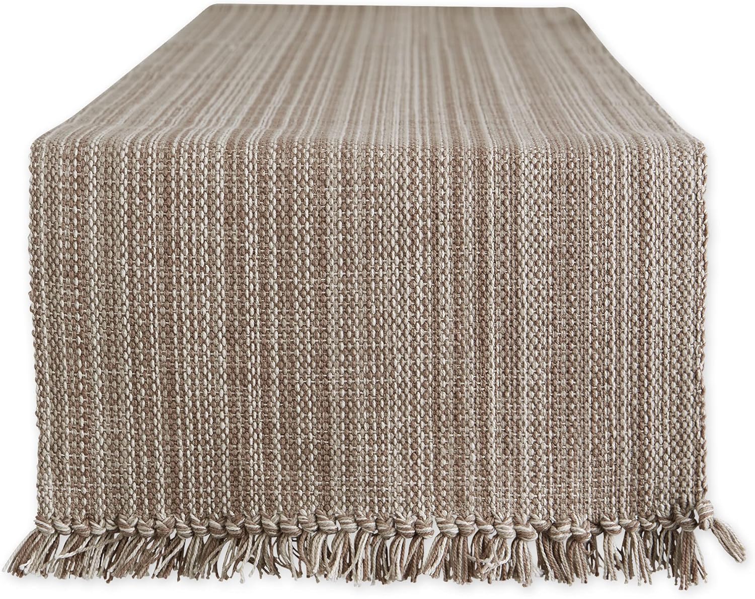 DII Variegated Tabletop Collection, Table Runner, 13x108, Mushroom