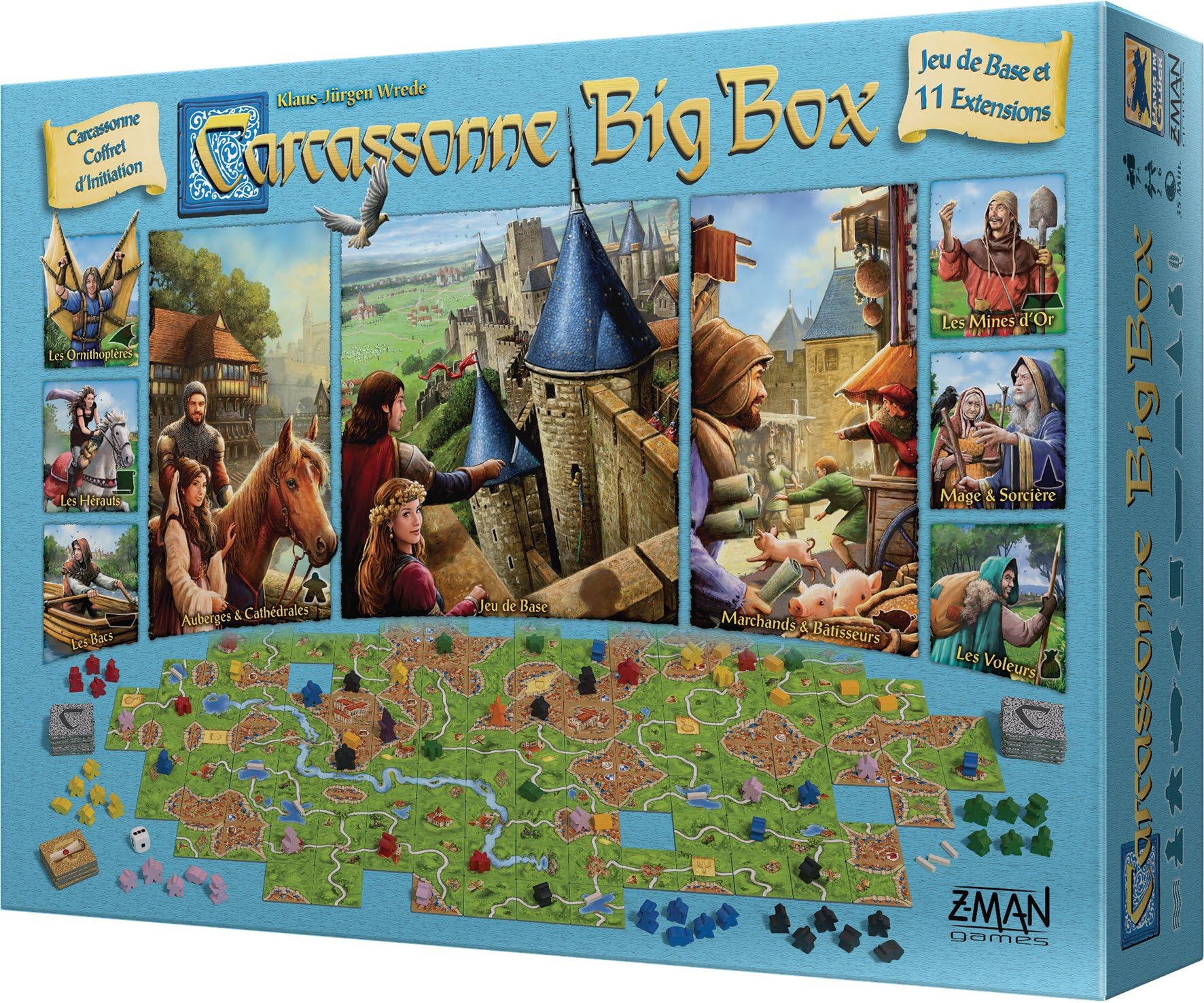Asmodee Carcassonne Big Box - Board Game - Tile Game for 2 to 6 Players Aged 7 and Up