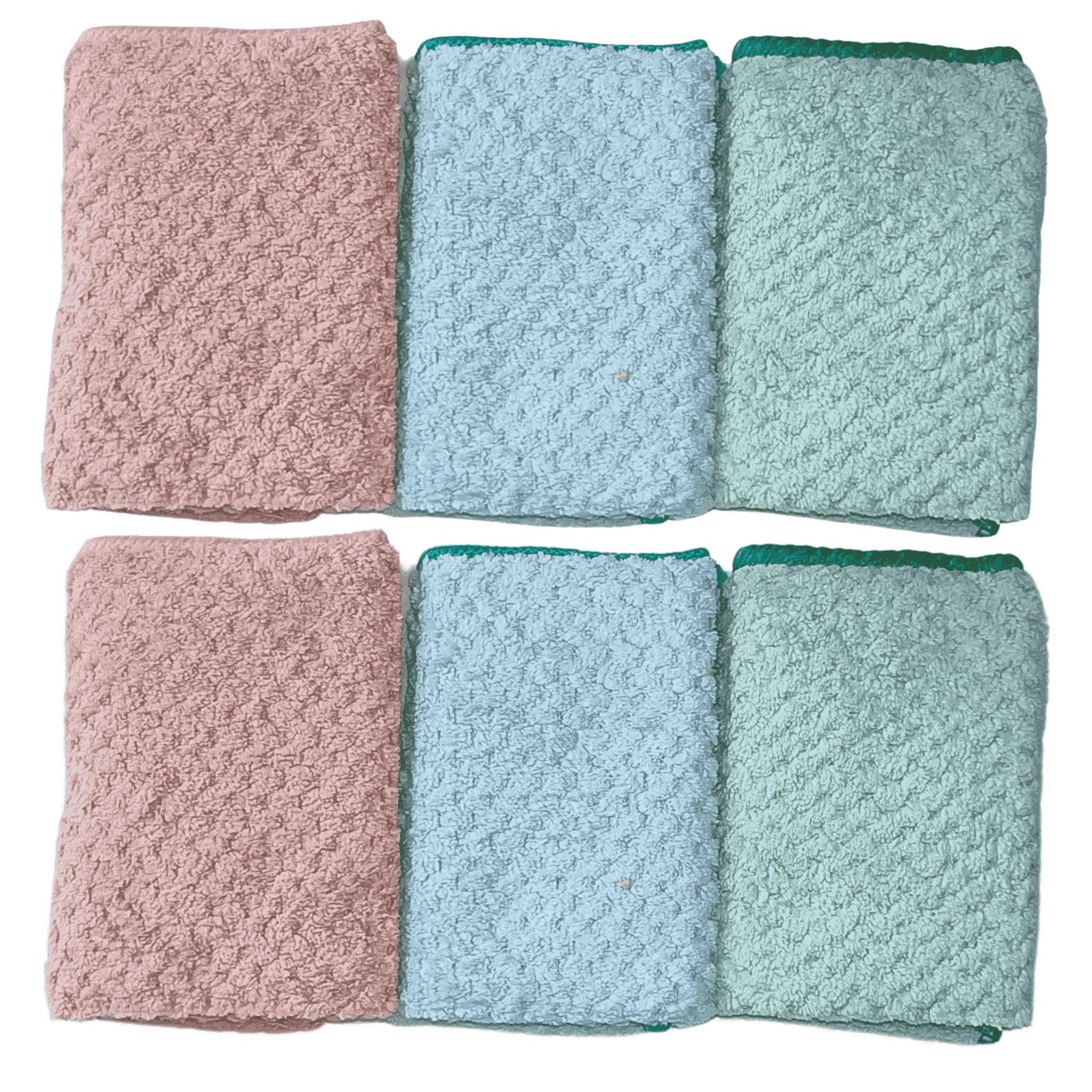 Microfiber Face Towel Handkerchief Rumal 400GSM Extra Soft and Super Absorbent Solid pattern Face Towels for girls Women's, Kids and Newborn Babies (Set of 5 Multicolor)-image-42