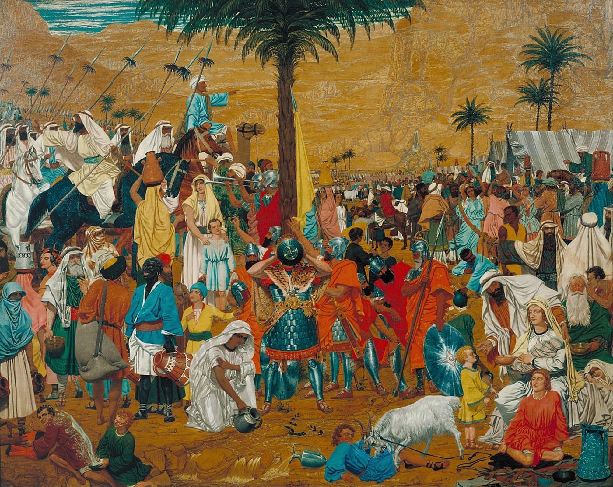 POSTERIIk Famous Modern Artwork Art Mural the Flight Out of Egypt by Richard Dadd Oil Paintings Pictures for Home Decor 60x90cm