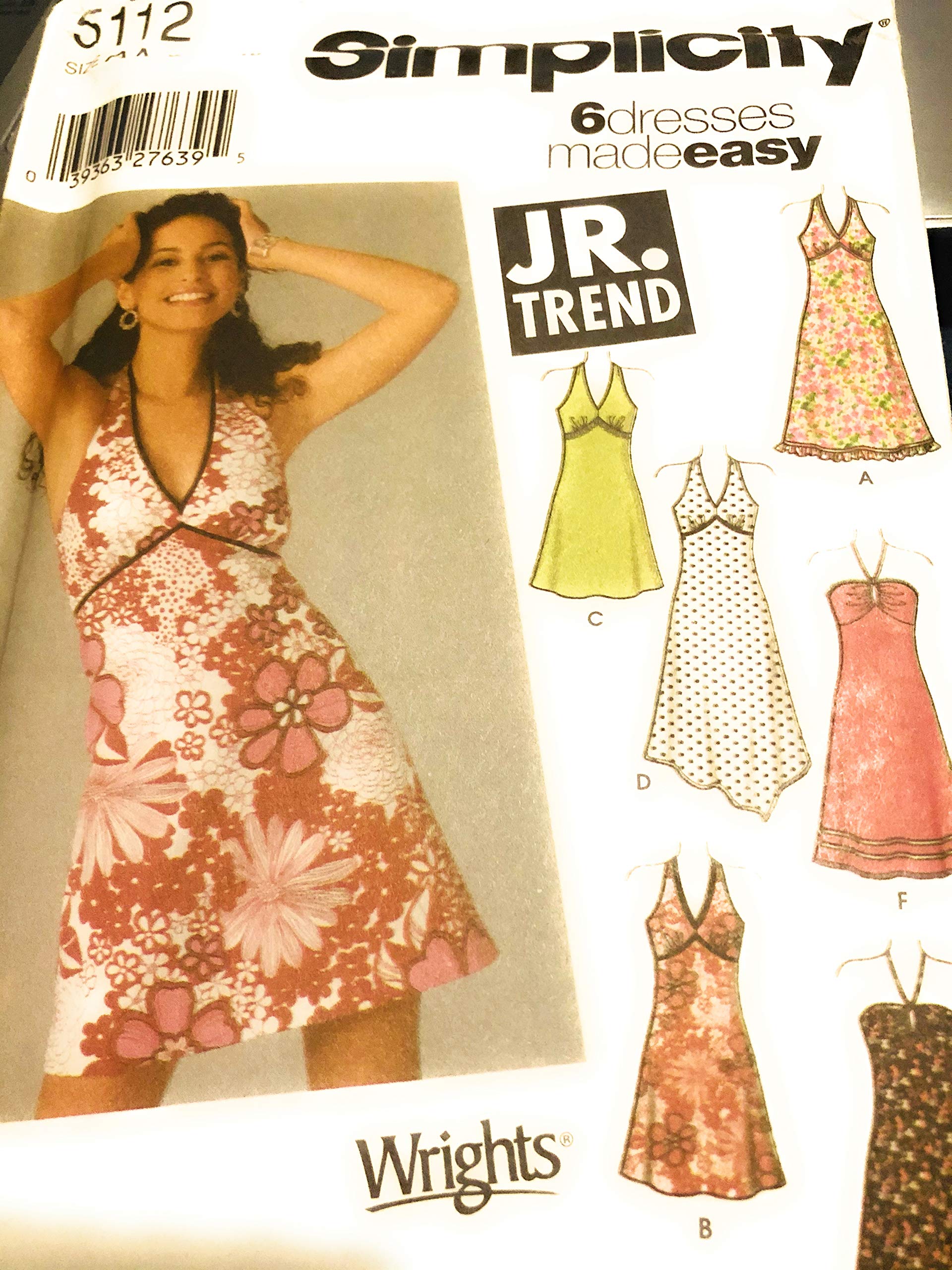Robe pour femme Simplicity 5112 avec corsage varié taille 3 à 10