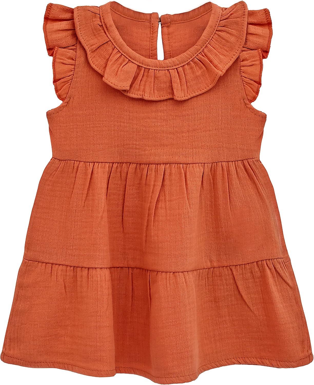 Lilax Baby Girls Sleeveless Summer Dress, Infant & Toddlers 100% Cotton Sundress