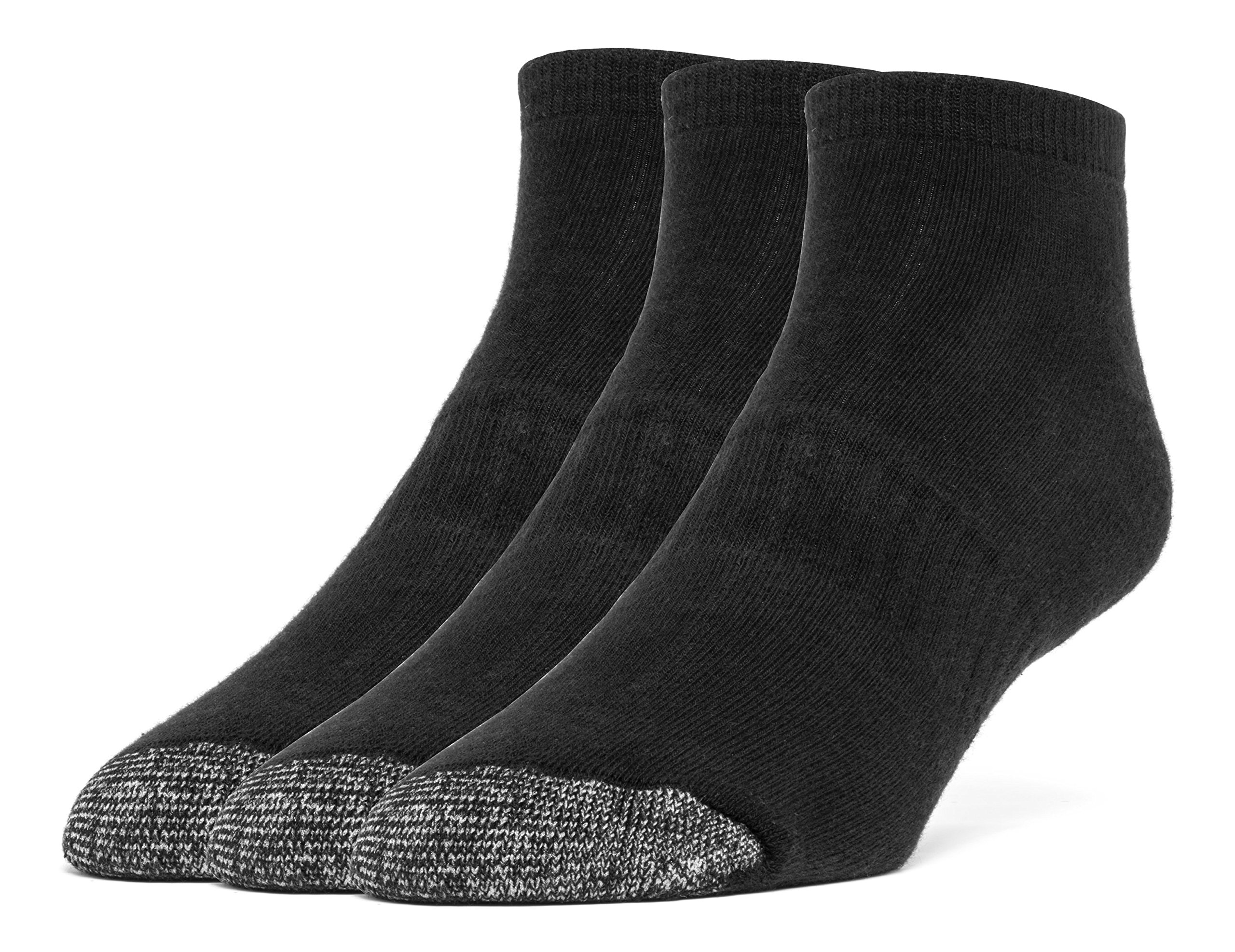 Galiva Women's Cotton ExtraSoft Ankle Cushion Socks - 3 Pairs,Medium,Black