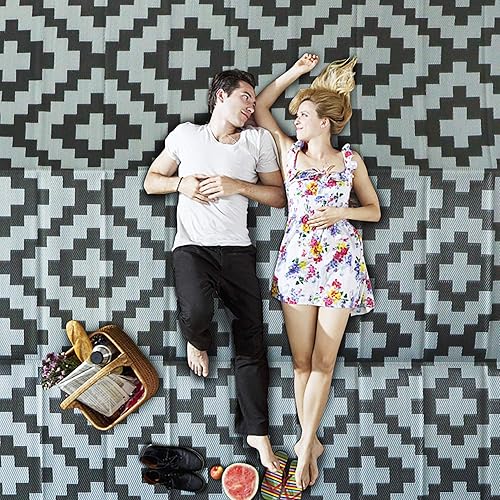 Miniatura 7 de SAND MINE - Alfombras reversibles, alfombra de pajillas de plástico, alfombra de área moderna, alfombra grande para suelo y exteriores, vehículos