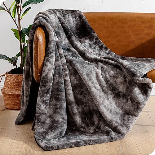 Bare Home Manta de piel sintética, ultrasuave, lujosa, acogedora y cálida para sofá, silla, cama, mullida, súper suave, manta decorativa de cama, 47 Bare Home Manta de piel sintética, ultrasuave, lujosa, acogedora y cálida para sofá, silla, cama, mullida, súper suave, manta decorativa de cama, 47