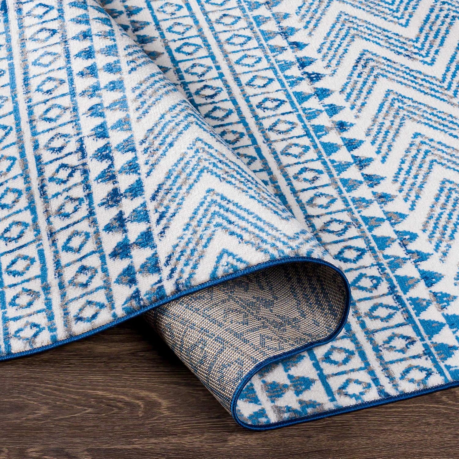 Livabliss Calliope27834 Bohemian Moroccan Calliope Area Rug, 6'7" x 9', Navy