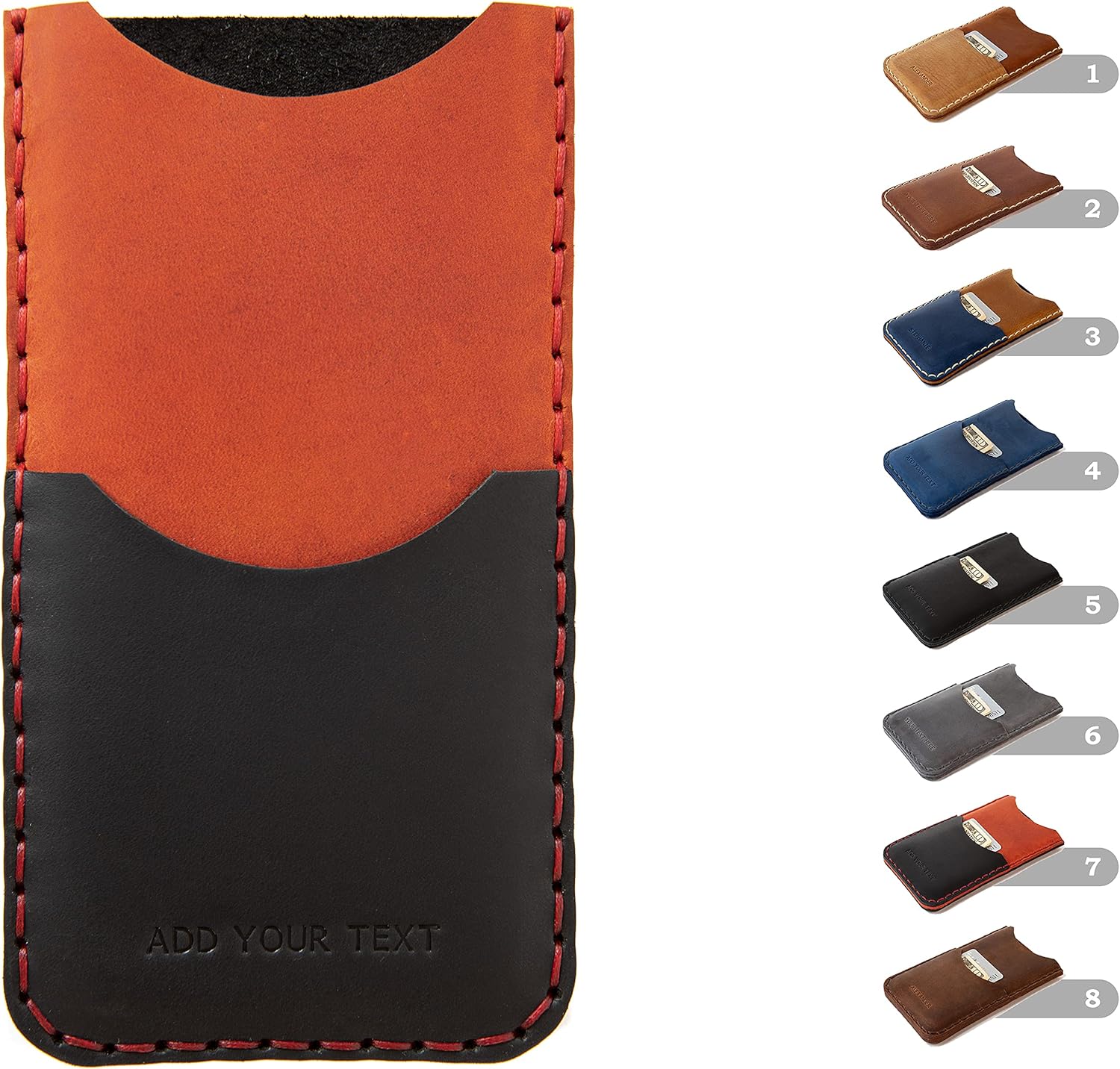 Personalized Leather Case for OnePlus, Wallet with Card Pocket, Pouch Shell