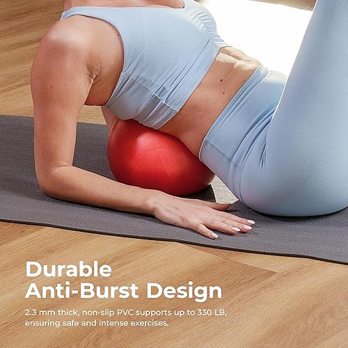 Miniatura 4 de Sunny Health & Fitness Pelota de ejercicio antiestallidos de alta calidad para fuerza central, yoga, pilates, barra, terapia física, equilibrio,