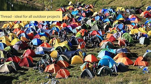 Miniatura 4 de Resistente a los rayos UV - Simthread 100% poliéster adherido hilo Tex 69 (12wt) - 250 yardas, 1 blanco 1 negro,