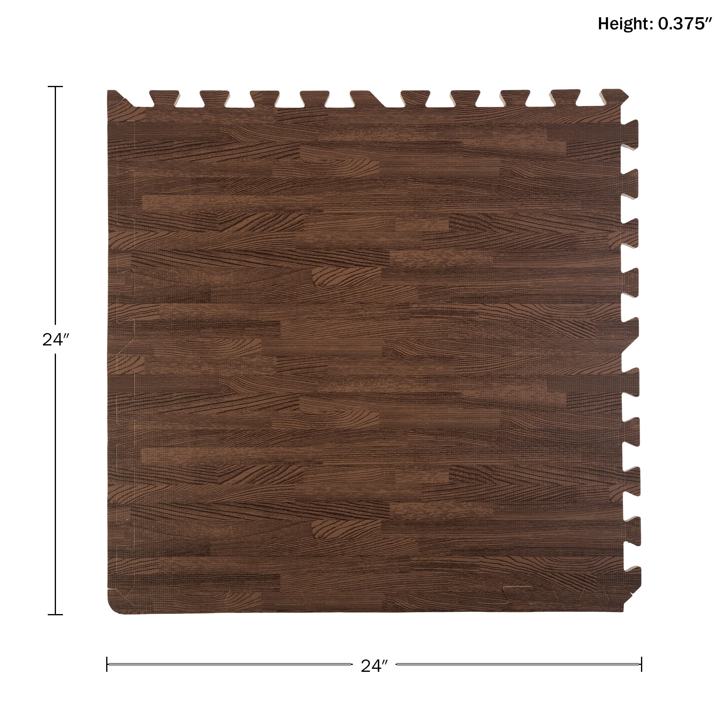 EVA Foam Floor Tiles 6-Pack - 24 SQFT Woodgrain Puzzle Mats for Floor ...