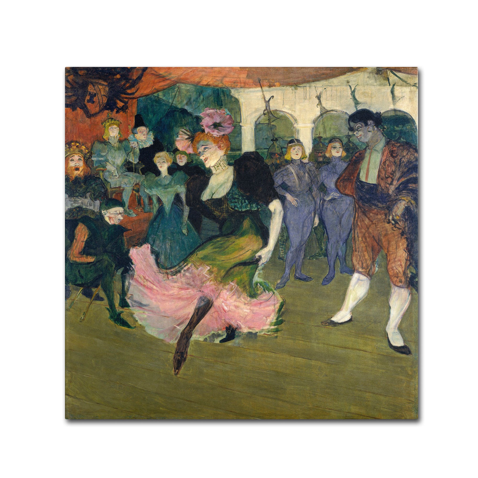 Trademark Fine Art Marcelle Lender Dancing Artwork by Henri Tolouse-Lautrec 14 by 14-Inch