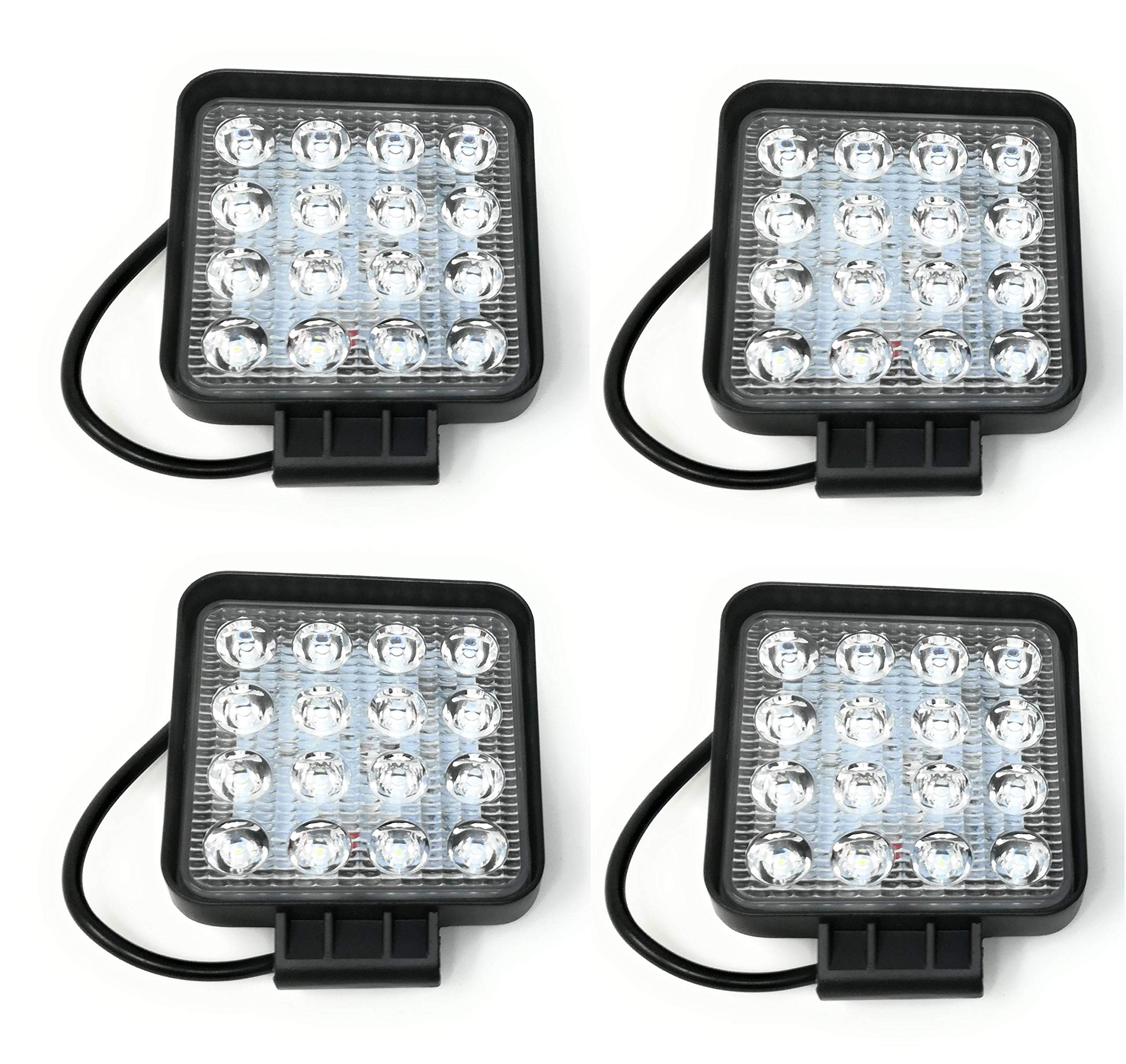 TEMPO DI SALDI 4 Fari 48W Quadrato Faretto Led Da Lavoro 16 Led Da 3W Di Profondità Auto Barca
