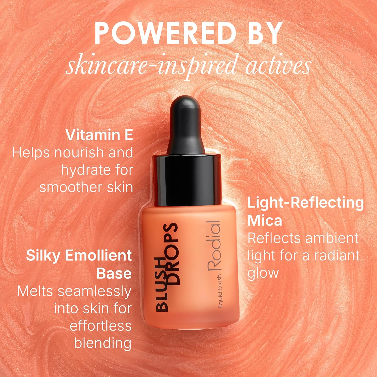 Rodial Blush Drops Sunset Kiss/Frosted Pink, 0.5 fl oz, Moisturising Make Up Blush Drops with Vitamin E, Liquid Blush with Naturally Radiant Finish, Long Lasting Finish
