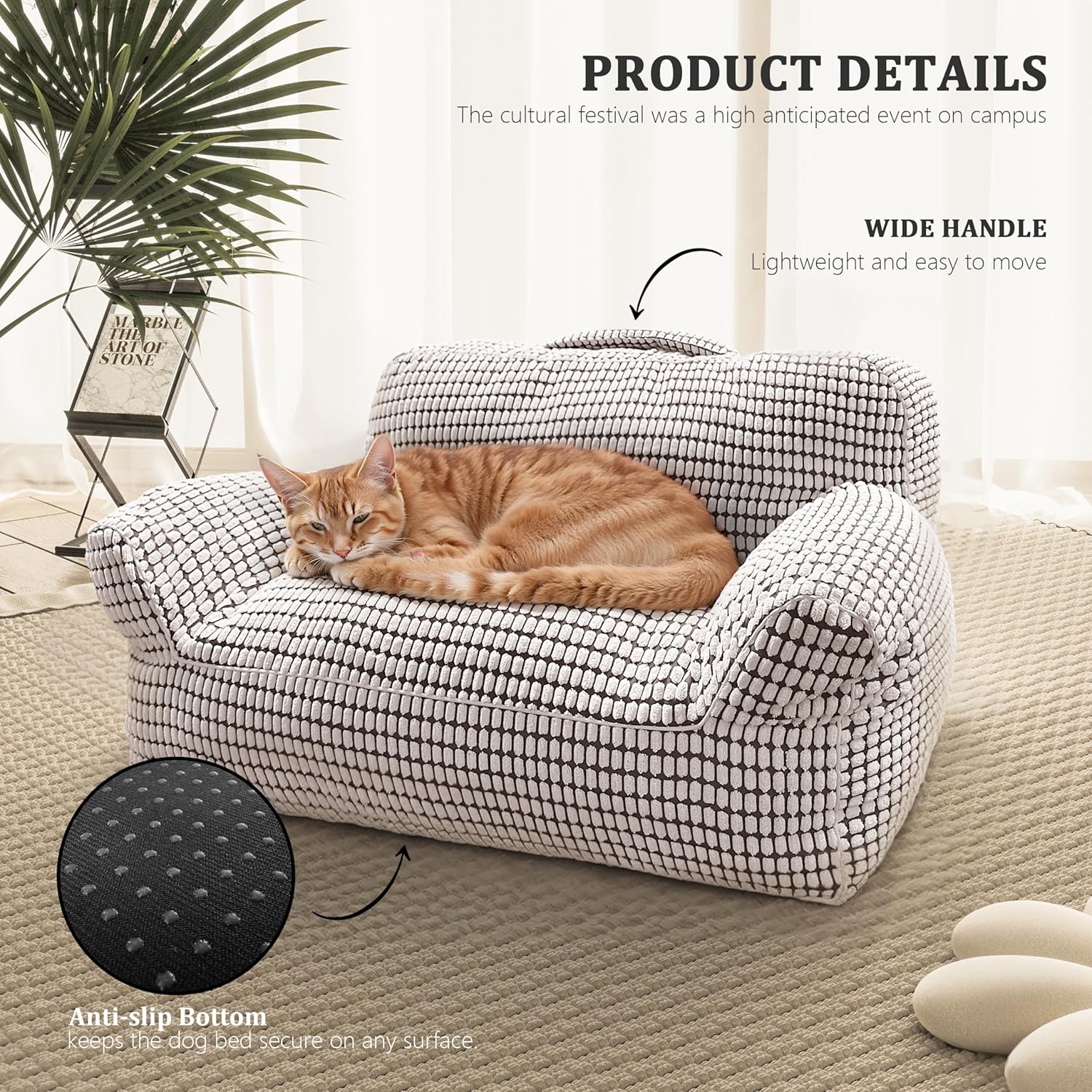 review Modern Dog Couch for Small Dogs Puppy Super Soft Fluffy Cat Sofa Bed Couch for Doggie Cats and All Small Pet, Thickening Lounging Bed for Small Dogs Cats