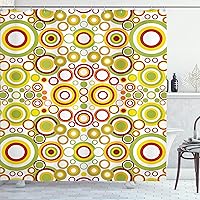 Vista 128 de Ambesonne Cortina para regadera náutica con palmeras