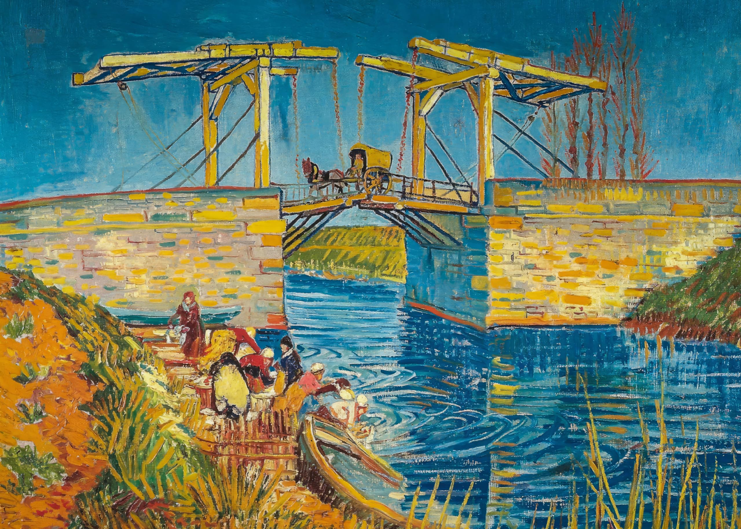 AveJoys Jigsaw Puzzles for Adults 1000 Piece Langlois Bridge at Arles with Women by Vincent van Gogh 27.56 x 19.69 Inch Puzzles for Adults Educational Challenge 1000 Pieces Van Gogh Puzzles