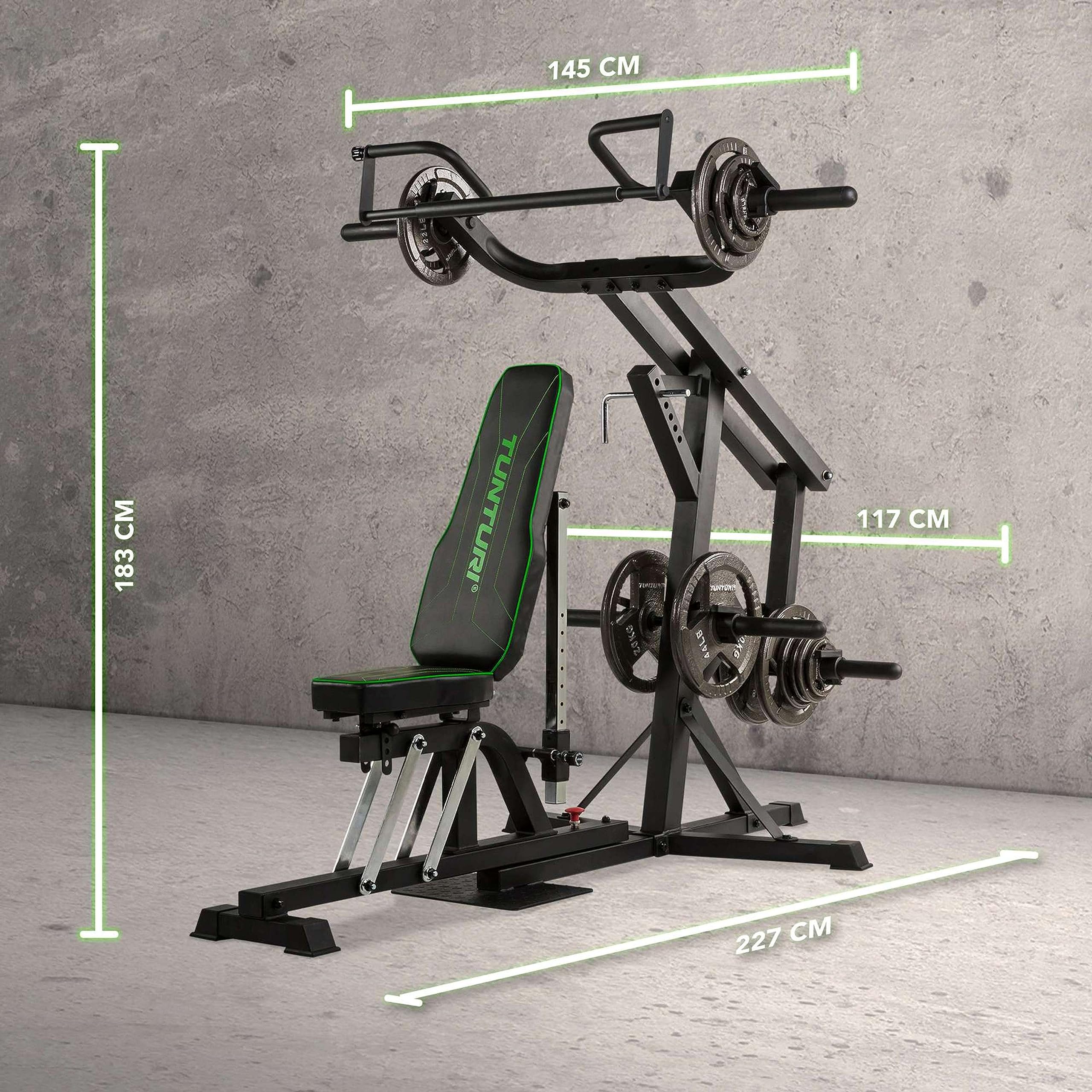 Tunturi WT80 Kraftstation für Zuhause - Vielseitige und Verstellbare Multipresse für Mehr als 50 Übungen - Stabil, Kompakt und Sicher für alle Fitnesslevel