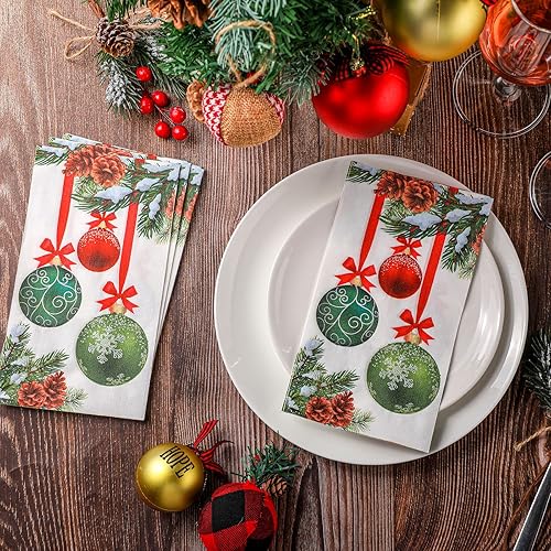 Miniatura 2 de Servilletas de papel de Navidad desechables de Navidad para baño, Cardenales de Navidad, toalla de papel para invitados, toallas de papel