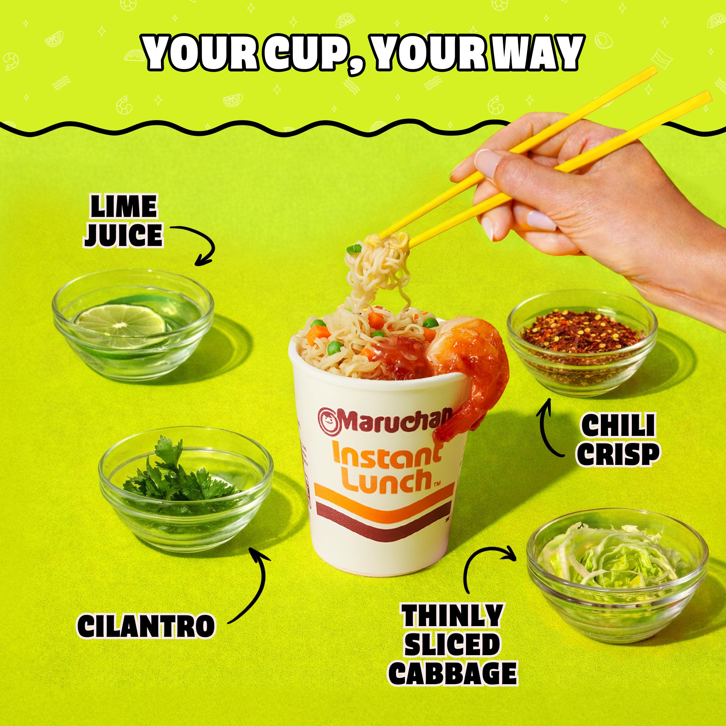 Maruchan Instant Lunch, Lime Chili Shrimp, 2.25-Ounce Packages (Pack of 12)