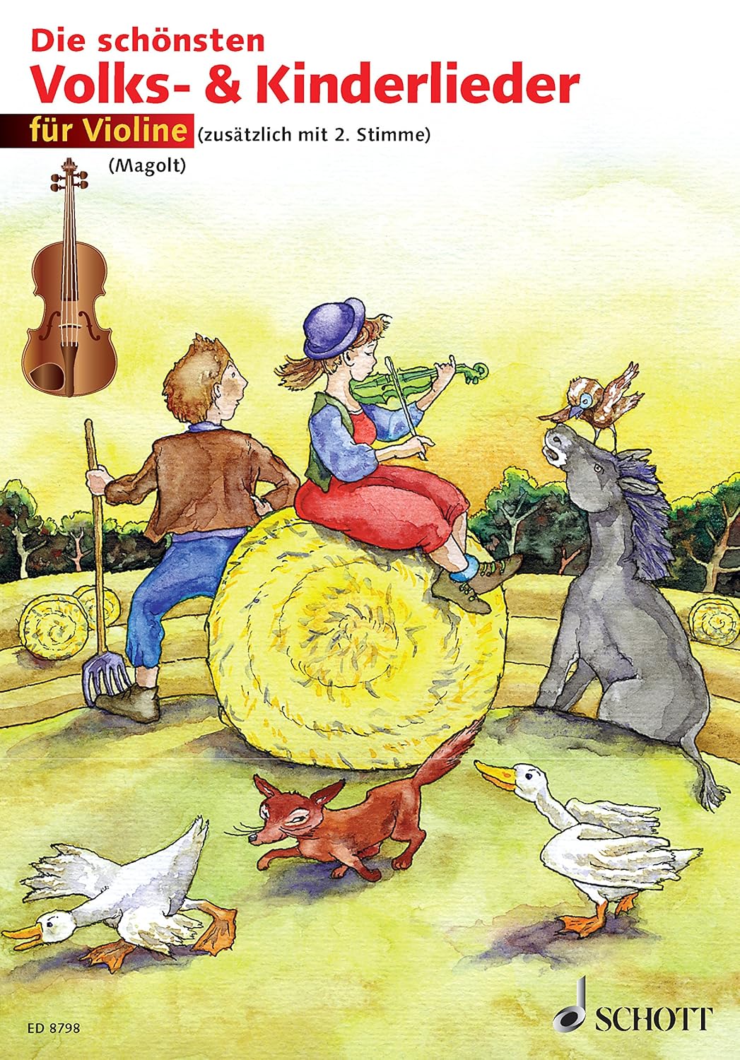 Die schönsten Volks- und Kinderlieder: 1-2 Violinen (German Edition)      Kindle Edition
