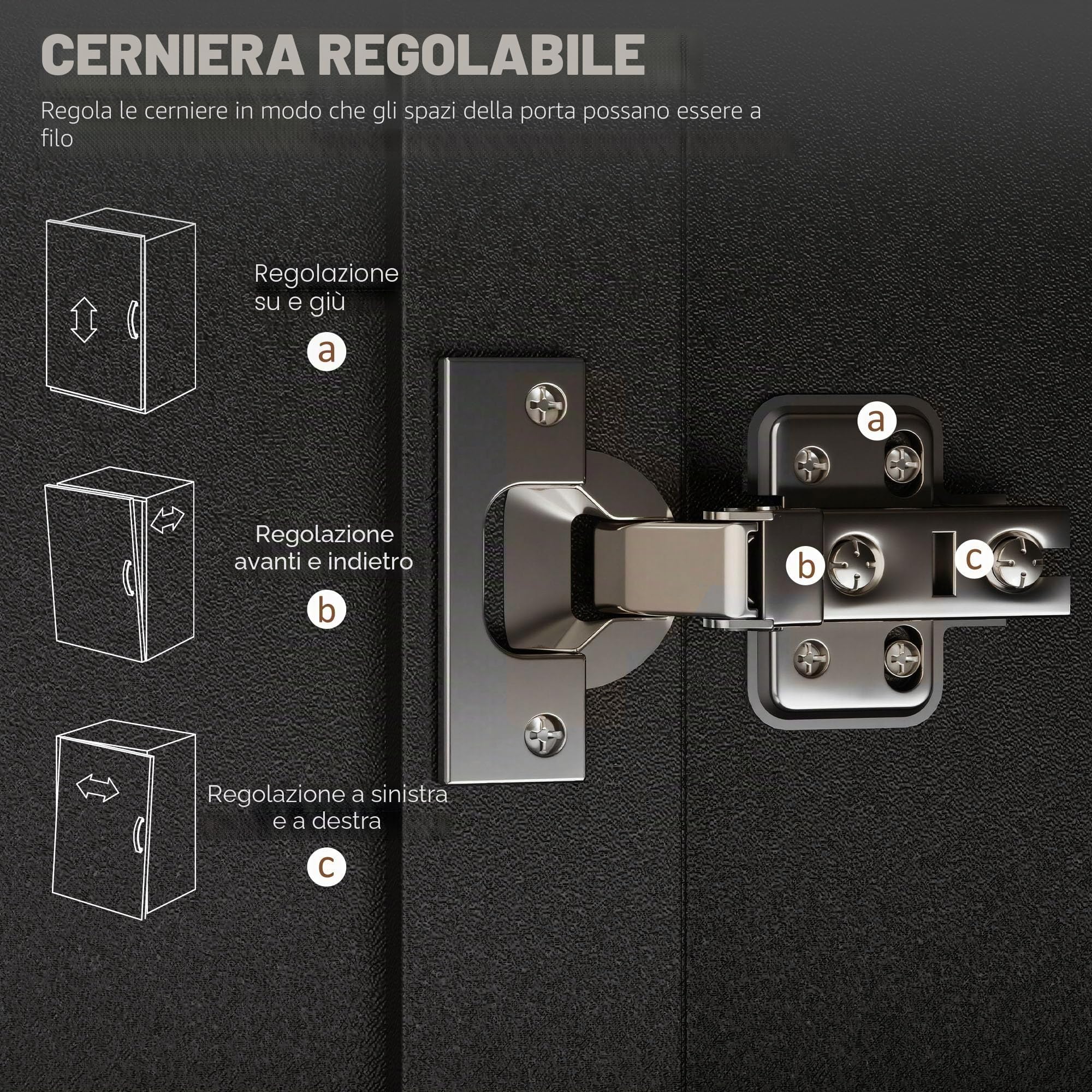 HOMCOM Isola Cucina con Contenitore 1 Cassetto 2 Ante Nero