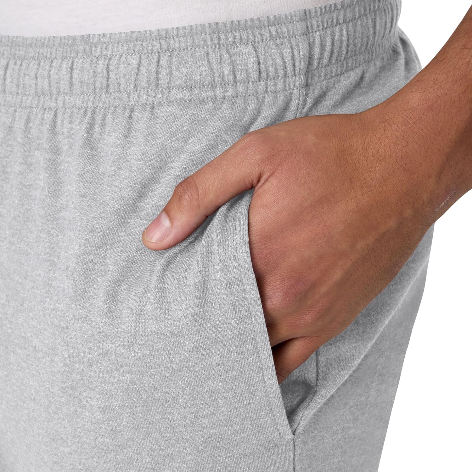 Hanes Men's Cotton Jersey Jogger, Knit Sweatpants with Pockets, Jogger, Cinched Cuff and Straight Leg - Image 3