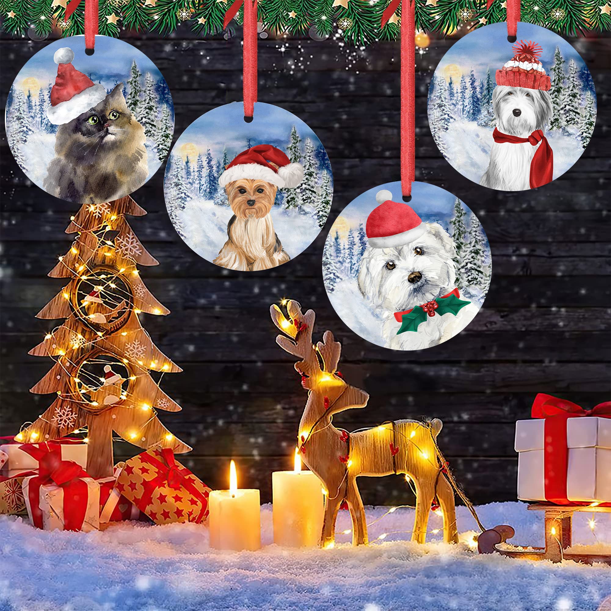 Amazon.co.jp: godblessign 犬 クリスマスオーナメント 2021