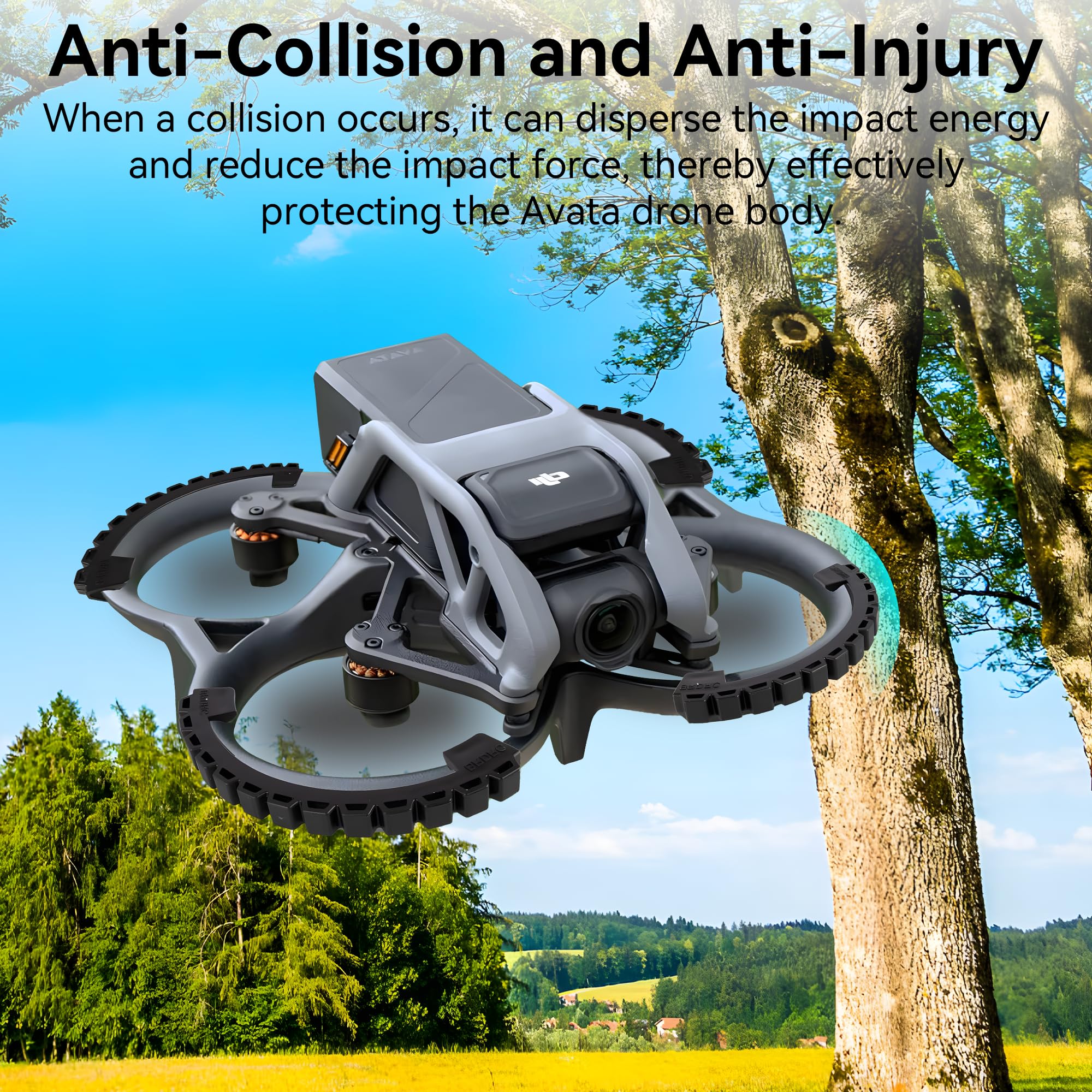DJI Avata 2 Propellerschutz – Aufprallschutz-Ring, TPU, Mehrfarbig