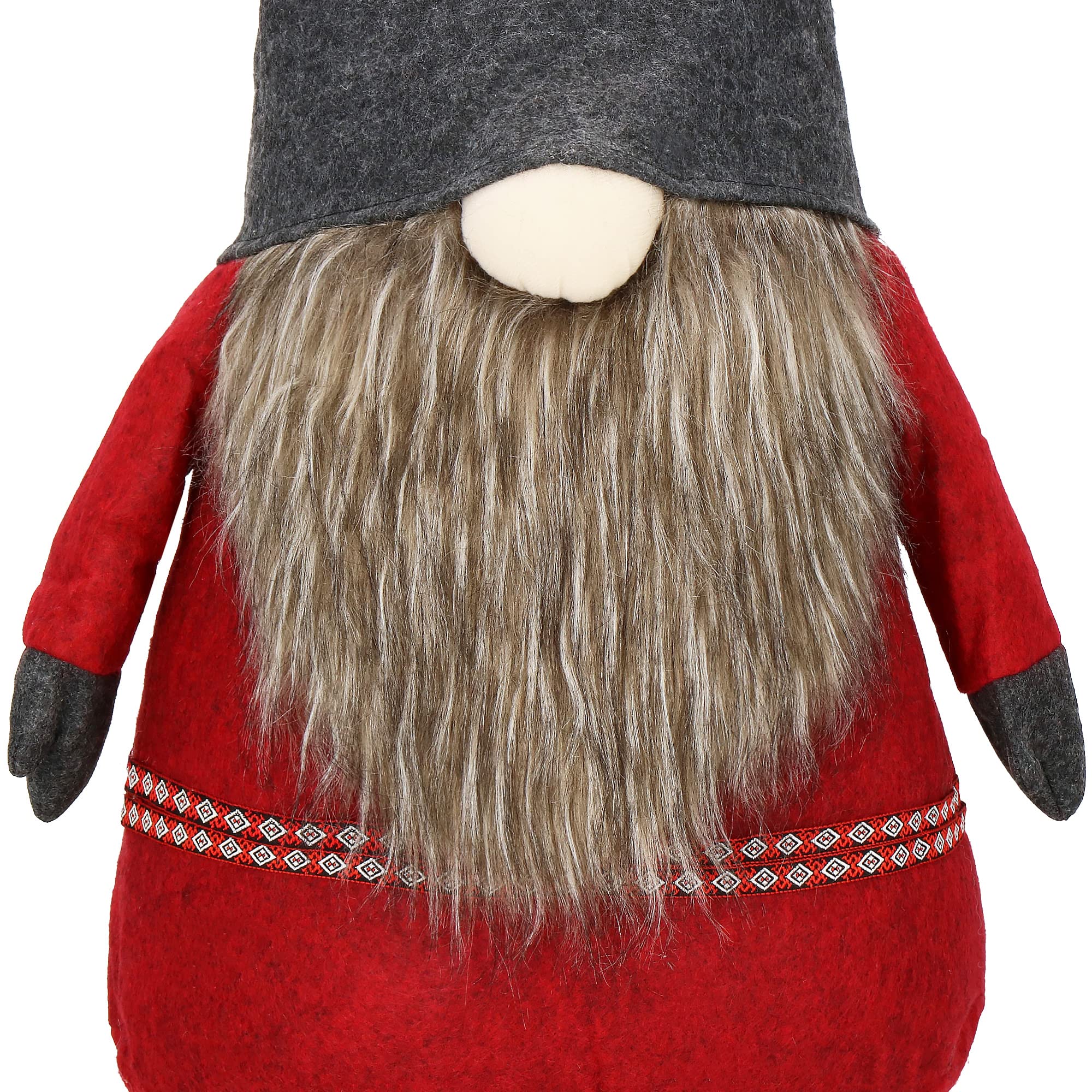 SPRINGOS Figurine décorative nain de Noël, hauteur réglable, 95-160 cm, pieds télescopiques en nain scandinave