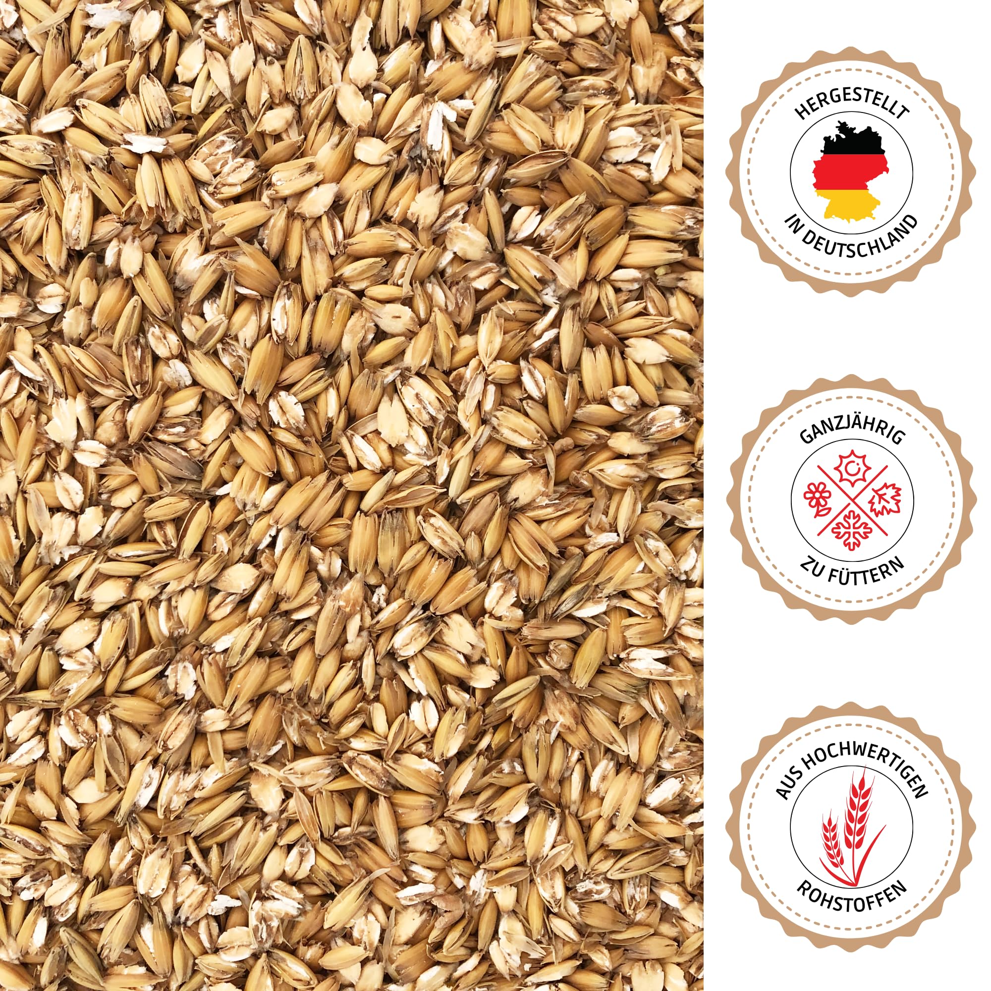 Supravit 20kg Hafer gequetscht | frischer Walzhafer | Energie & Kraftfutter Pferd & Pony I leicht verdaulich & gut verträglich I Wird erst gewalzt kurz vor Versand