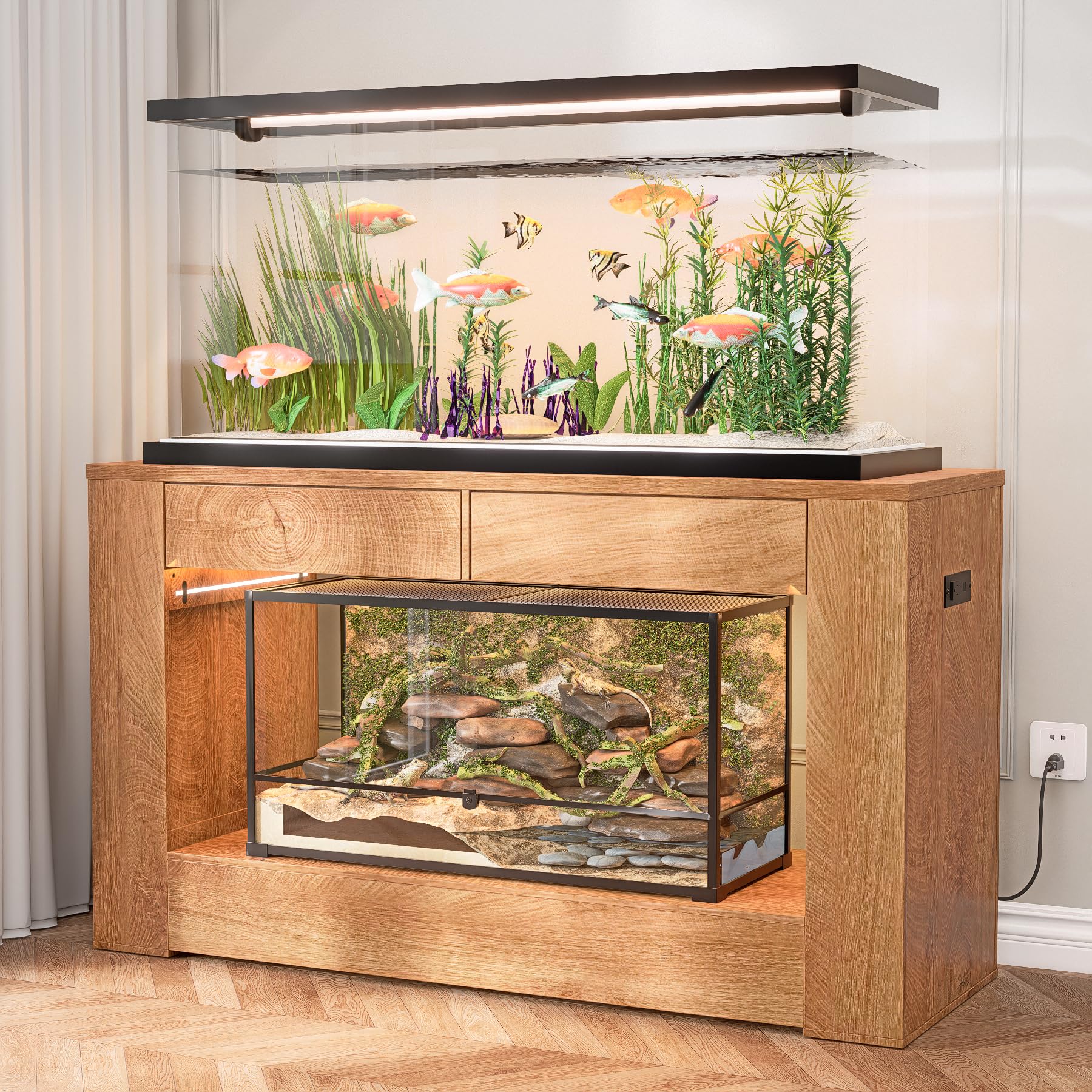 FUXJUM 48 Aquarium Stand for 55–75/90 Gallon Tank
