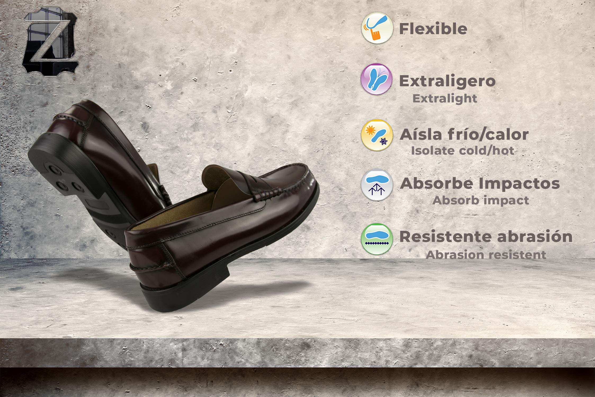 Zerimar Zapatos Castellanos Hombre Ultra Ligeros | Mocasin Antifaz Hombre | Zapatos Castellanos Mocasin Cuero | Mocasin con Borlas para Hombre | Fabricados en España