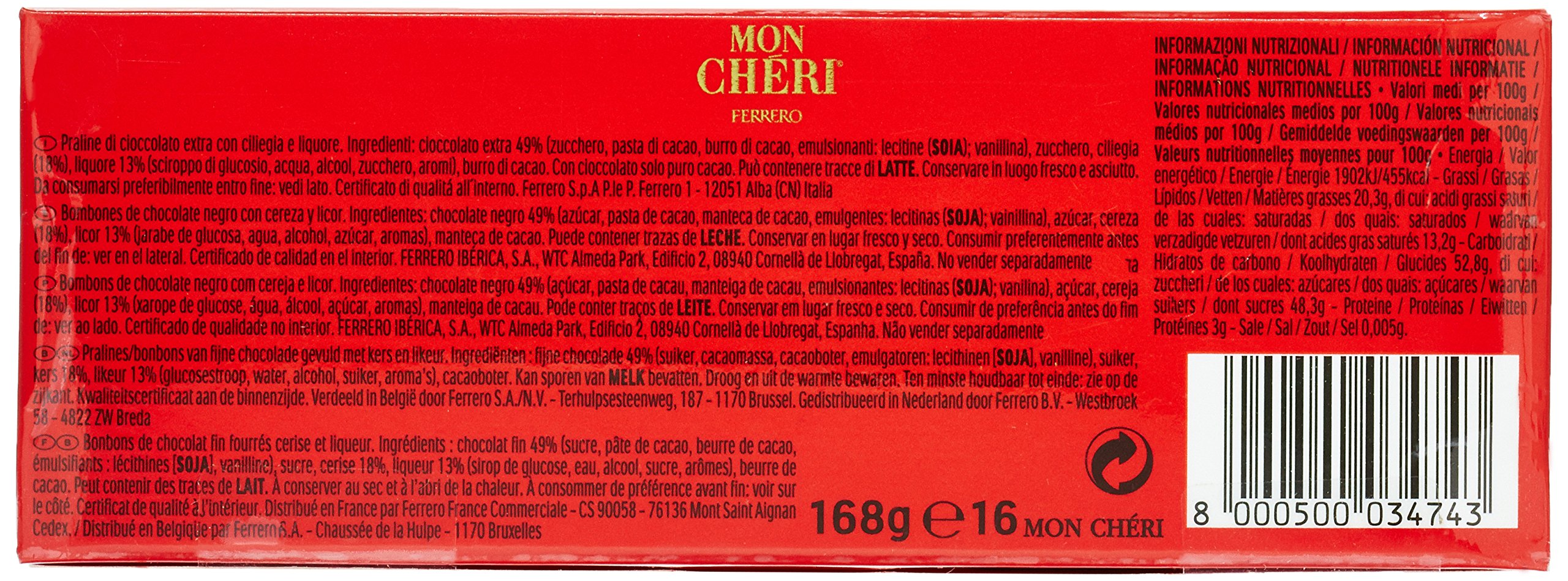 Ferrero Mon Chéri l'Étui 168 g - Lot de 3