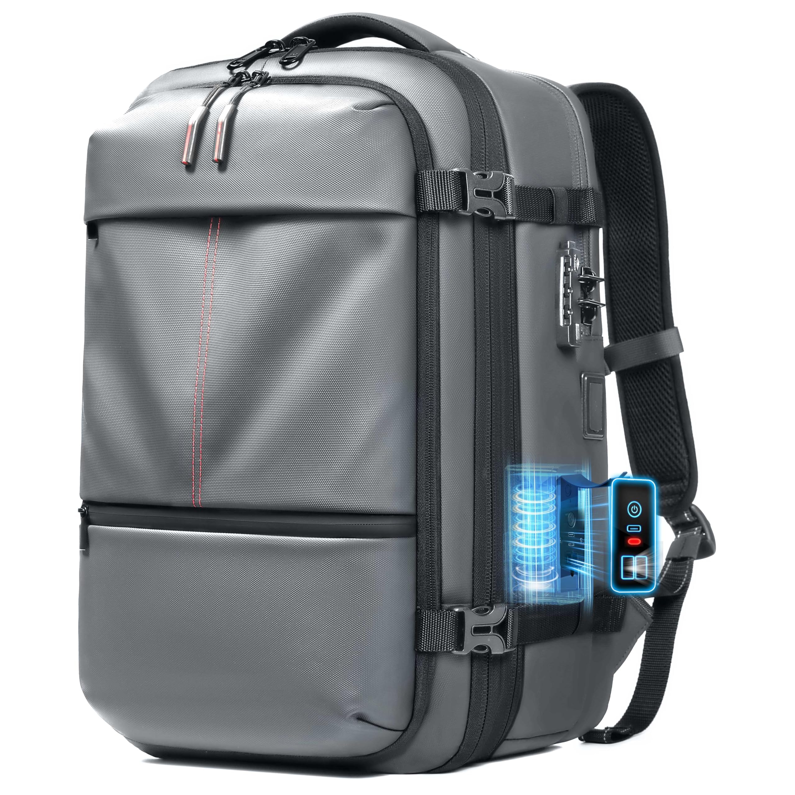 Vacuum Backpack Travel, Airback Backpack with Vacuum Compression, 17”Laptop Expandable Carry on Backpack