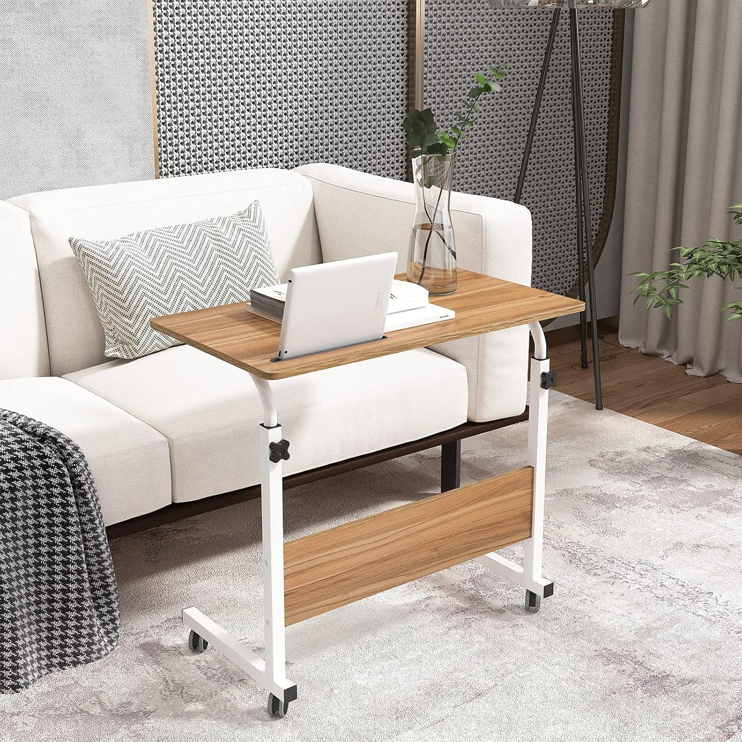 Frilla Tavolo portatile pieghevole – Regolabile in altezza e inclinazione, con superficie ampia – Ideale per letto, divano e smart working | EVOSTUL