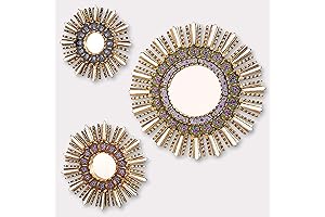 Peruvian Sunburst Wall Mirrors Set of 3