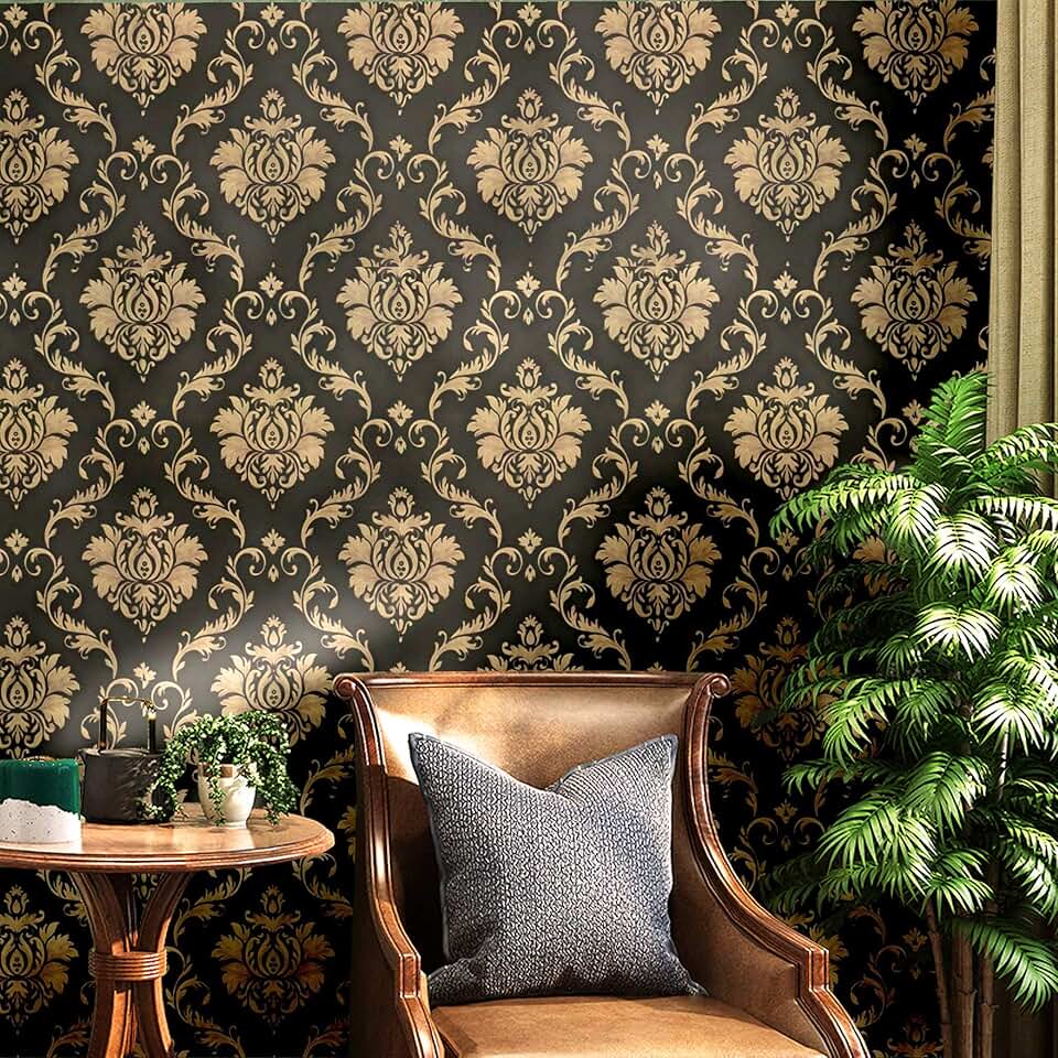 damask peel and stick wallpaper