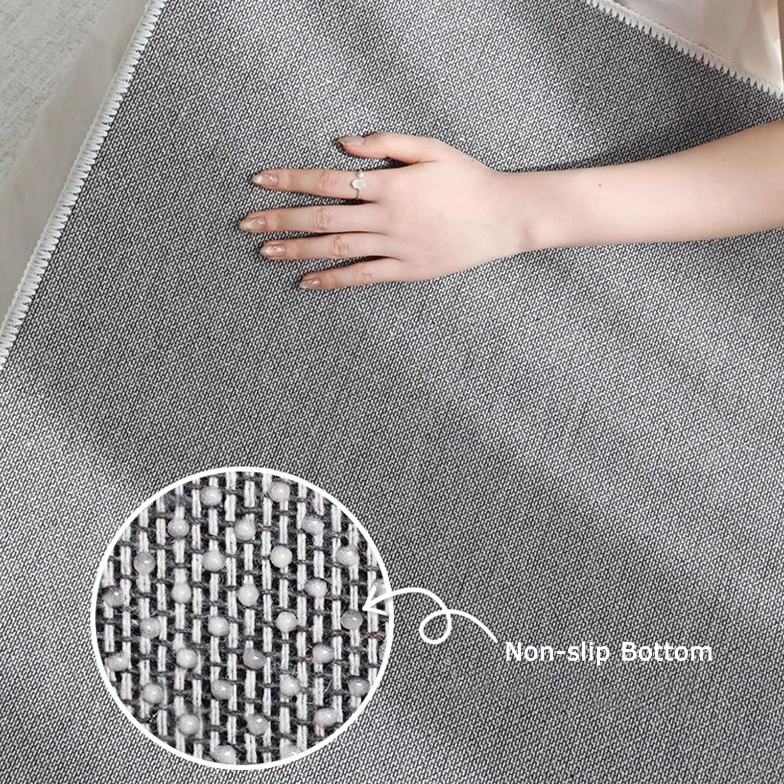 Alfombra Salon Pelo Corto, Ultra Suave Alfombra de Suelo Dormitorio, Alfombra Estilo Crema, Falsa Cachemira, Superficie Fácil de Limpiar, para Recámara, Sofá, Suelo (E 160x200cm)