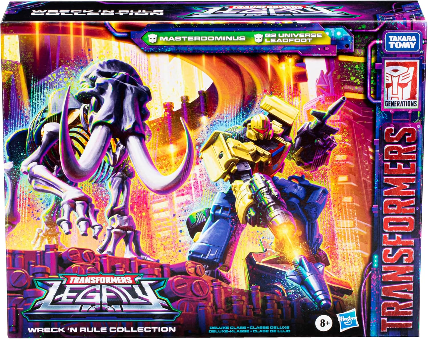 Transformers Generations Legacy Wreck ‘N Rule Collection G2 Universe Leadfoot and Masterdominus, Amazon Exclusive, Ages 8 and Up, 5.5-inch