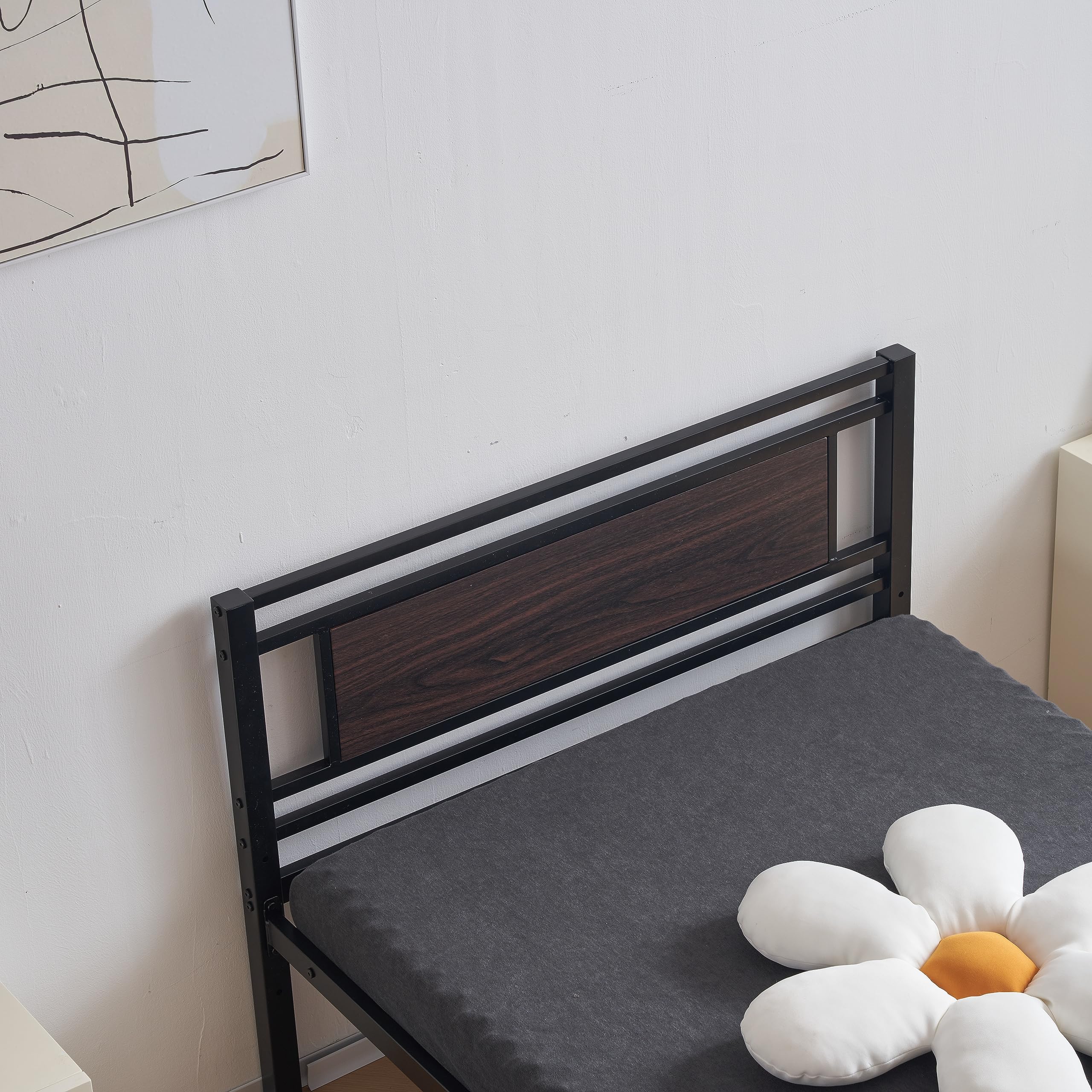 大人気！高さ三段階調整 パイプベッド シングル ベッドスチール 耐震【ブラック】 ロータイプベット 宮棚 ベッド シングル ロング 高さ調節 3段階