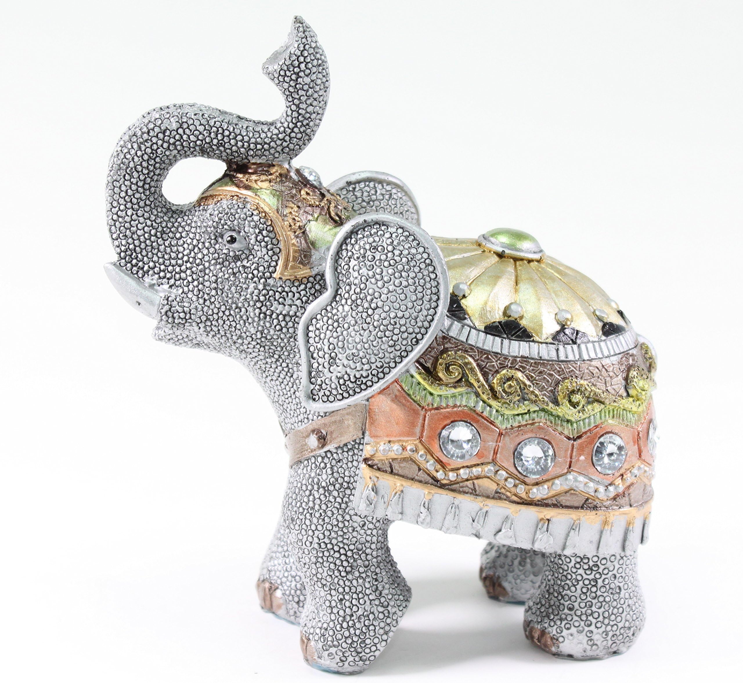 Feng Shui 6.5"(H) Elephant Wealth Lucky Figurine Home Decor Housewarming Gift US Seller