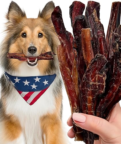 Bully Sticks para perros, palitos de matón para perros medianos, palitos de matón de 6 pulgadas para perros hechos en Estados Unidos, palitos de