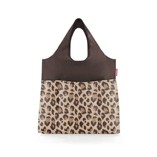 reisenthel mini maxi shopper plus leo macchiato - faltbare Einkaufstasche mit ansprechendem Design - wasserabweisend